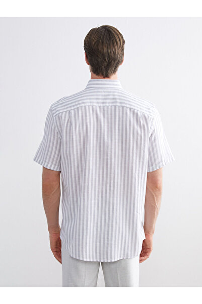 LC Waikiki Vizyon New Season Regular Fit Short Sleeve Striped Men's Shirt