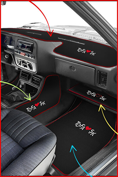 TUSBA MARKET Tofaş Şahin Doğan Kartal Oto Paspas & Yüksek Torpido Halısı & Se...