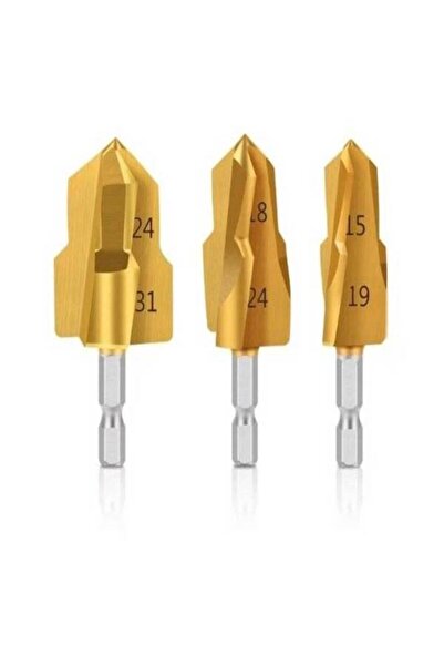 Spo sculeprofionline Burghiu metal Hss ,Freza metal zencuit PPR ,dimensiuni 15/19,18/24.24/31 mm ,Set 3 piese