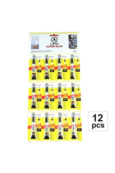 Lipio Pack 2 x super glue 12 pcs/set