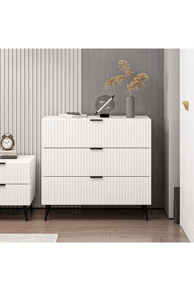 Minar Kale Şifonyer Plus Beyaz/Beyaz