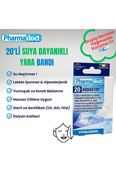 AQUASTOP Premium Su Geçirmez Yara Bandı | Duşta ve Spor Sırasında Kullanım | Esnek & Steril