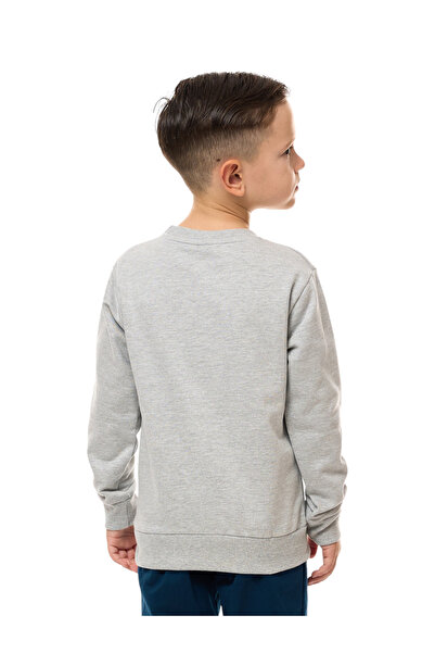Victor and Jane By Styli Boys Grey Skateboard Graphic Sweatshirt