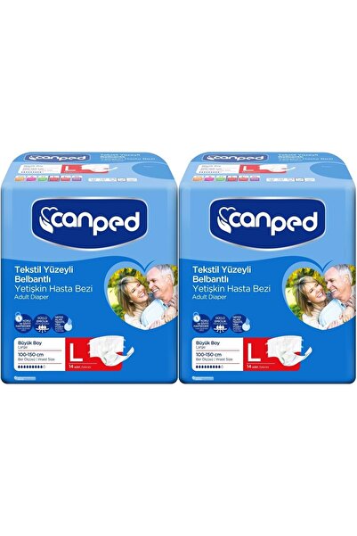 Canped Adult Diaper with Waistband Textile Surface L - Large - Large 28 Piece...