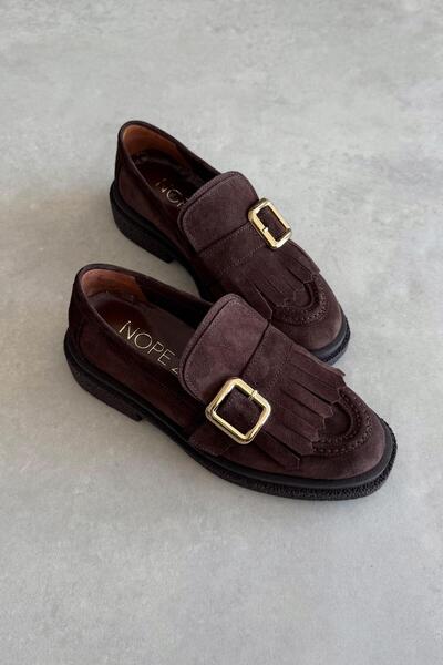 nope21shoess Astana Brown Genuine Leather Loafer