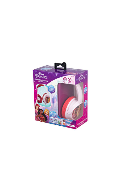 Disney Princess Kids Stereo Headphones | Includes 5 Decorative Stickers to Headset | Soft Headband