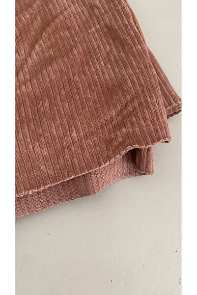 Butik Babadag Kumaş soft tarçın renk organik kadife