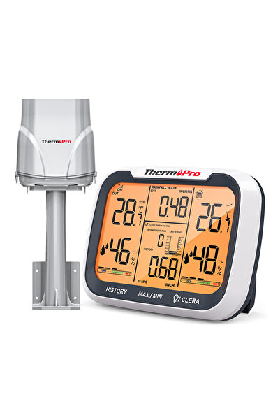 ThermoPro TP270 Termometre İç/Dış Mekan Profesyonel Dijital Sıcaklık ve Nem Ö...