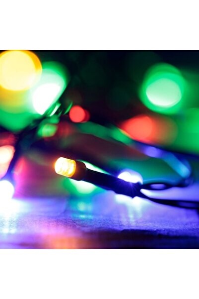 SHOPIENS Șir luminos cu LED, 20 de becuri LED, multicolor, 2,2 m, alimentat c...