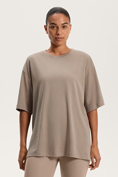 Oysho Kısa kollu pamuklu karışımlı tişört