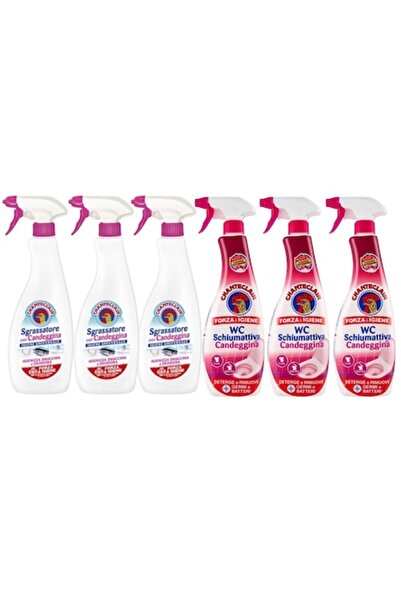 Chanteclair Chante Clair Cleaning Set - 6 pcs (3x 625ml Degreaser Spray + 3x ...