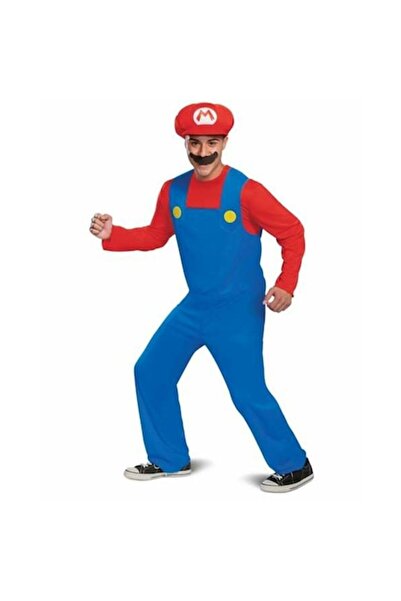 BigBuy Carnival Costum de carnaval Super Mario Lux, 3 piese, 100% poliester