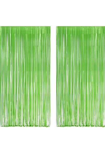 OEM Cortină de petrecere cu franjuri verde pastel 100x200 cm