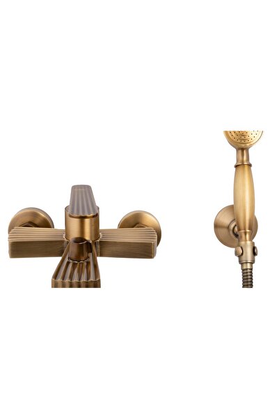 Trendy's Επιτοίχια μπαταρία μπάνιου, αντίκα μπρούντζος