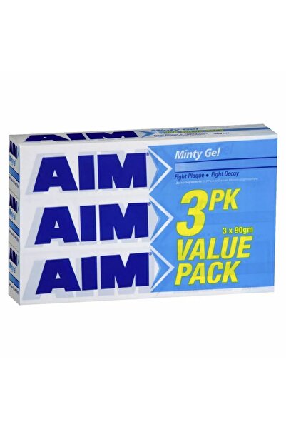 Aim معجون أسنان لمكافحة البلاك 90 جرام × 3 عبوة من 3 قطع