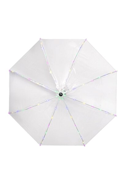OEM Umbrelă transparentă cu deschidere automată, cu LED-uri multicolore, 82cm