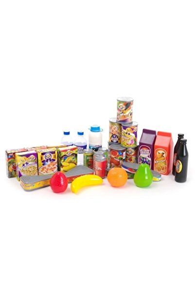 OEM Supermarket Play Set with Artificial Food - 32 Pieces