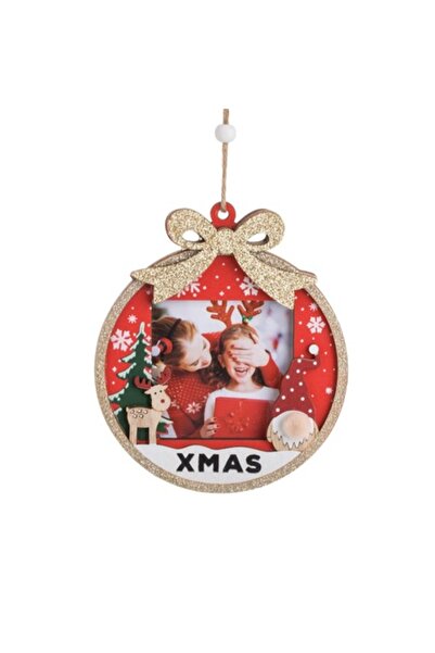 OEM Ramă foto decorativă cu glob de Crăciun 13x15cm