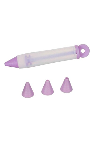 OEM Silicone pastry piping pen with 4 different tips, 15 cm