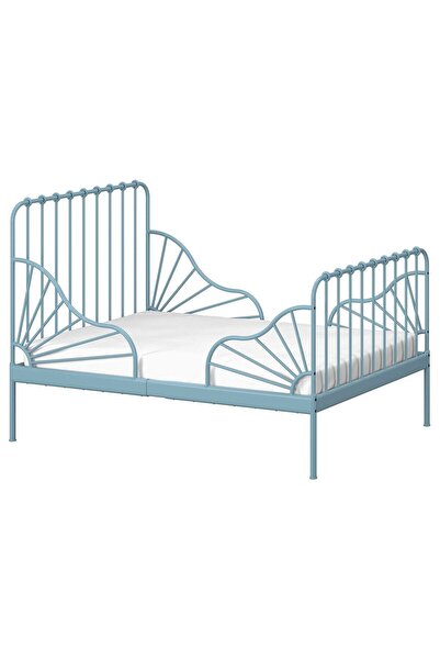 hobiurun Uzayabilen çocuk karyolası, gri-mavi, 80x200 cm