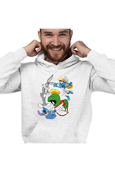 OEM Hanorac Barbati Marvin Stitch Bugs Bunny Strumfita Strumfii