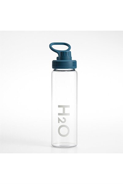 Fhilli H2O 1000 ml Borosilicate Glass Flask Colorful Lid Tritan Water Bottle Bpa Free - 6 Color Options
