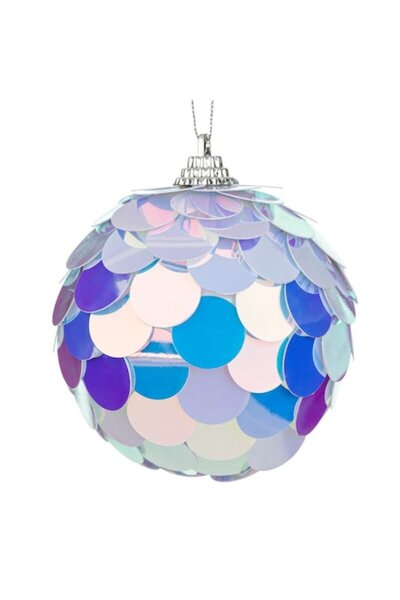 OEM Ornament de Crăciun pentru brad, spumă, paiete iridescente, 8 cm, multicolor
