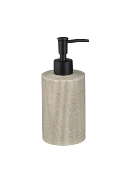 OEM Διανομέας υγρού σαπουνιού, Μπεζ με ανάγλυφες ρίγες, 350ml
