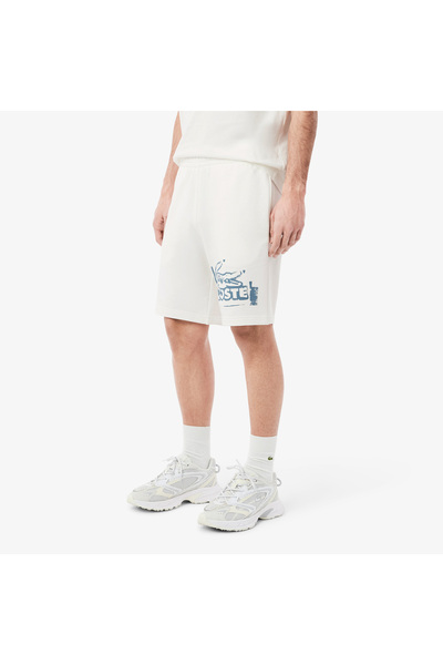 Lacoste Erkek Regular Fit Baskılı Bej Şort