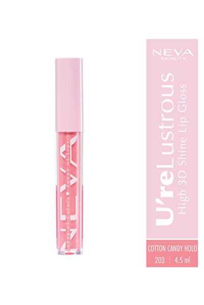 NEVA BEAUTY High 3D Shine Lip Gloss-Cotton Candy Holo