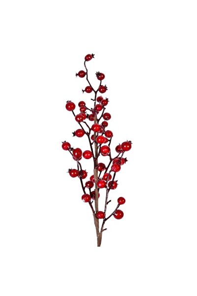 SHOPIENS Crenguță decorativă de Crăciun cu fructe de pădure roșii 78cm
