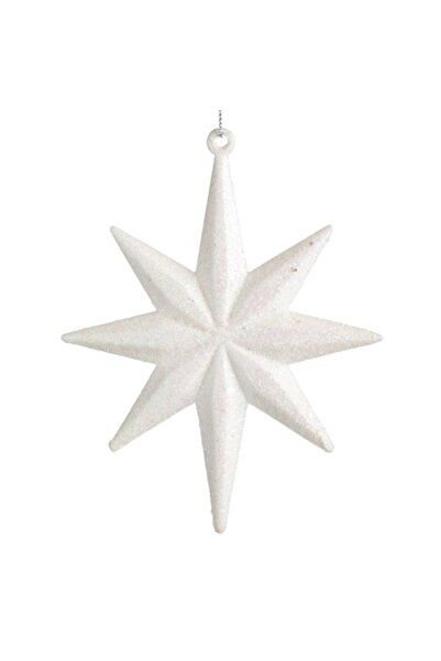 OEM Iridescent White Star Christmas Ornament 13cm