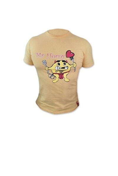 unbranded T-shirt 100% cotton, Nuts Mr.Horny, men's, yellow, size S