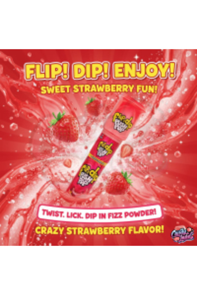 Bazooka Push Pop Flip-N-Dip Strawberry 25g