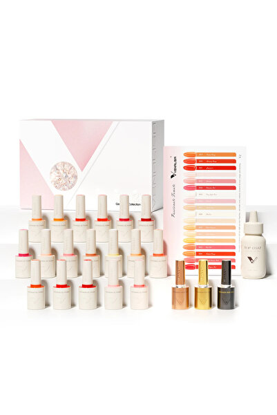 Venalisa 10 ml Hema TPO Free Uv Led Kalıcı Oje Seti 18 renk + 4 Katman + Plek...