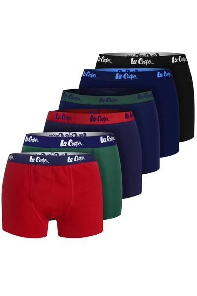 Lee Cooper Men’s Boxer Shorts, Cotton, Set of 6