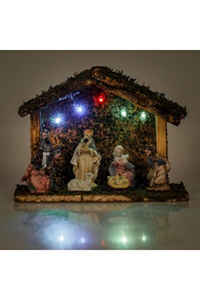 OEM Grajd decorativ de Crăciun pentru Ieșirea Domnului cu 5 becuri LED 17,5x7...