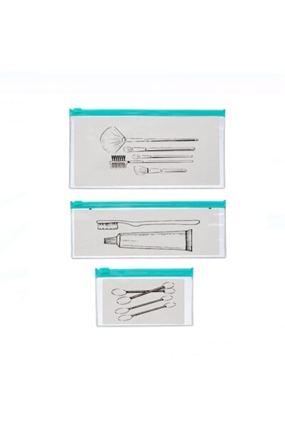 OEM Truse de toaletă turcoaz - 3 bucăți