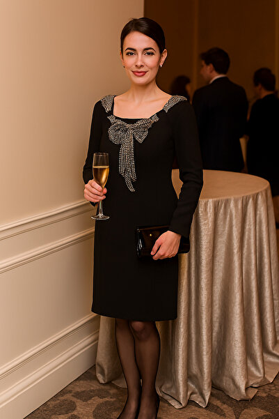 dml giyim Collar detail dress