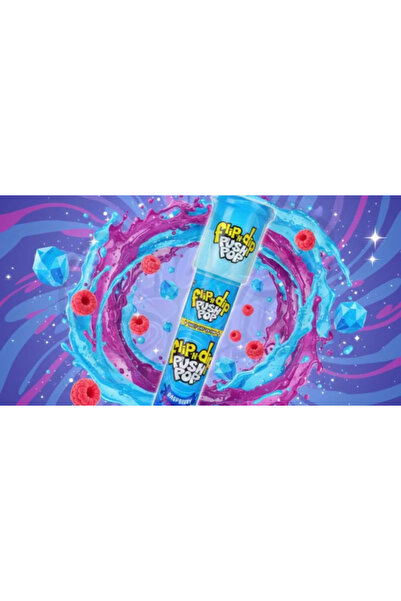Bazooka Push Pop Flip-N-Dip Raspberry 25g