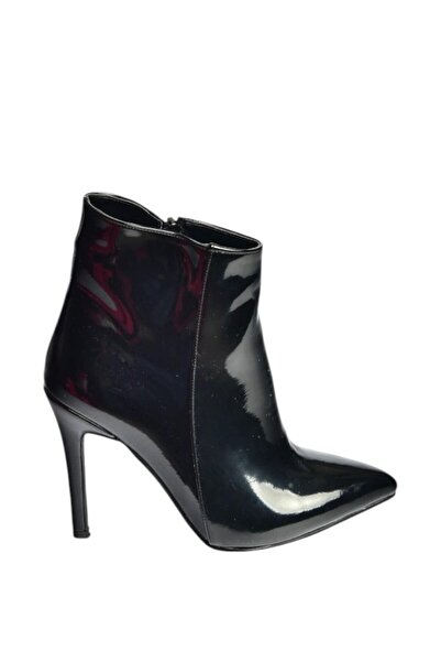 Fox Shoes N372524408 Siyah Rugan İnce Topuklu Kadın Bot