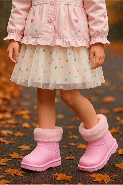 DAD WOLF Çocuk Kışlık Kar Yağmur Botu– Su Geçirmez, Peluş Astarlı, EVA W10290-225 Tokio Borreguito Modeli