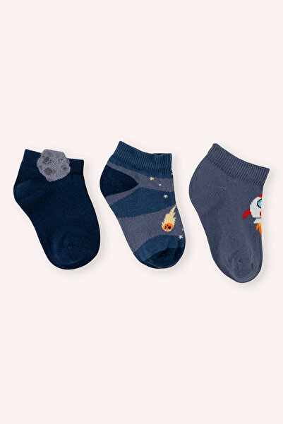 Panço Boy's 3-Piece Booties Socks Set