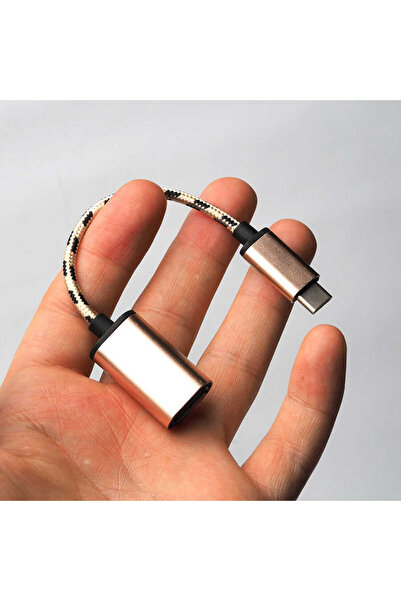 zore Black Wired Metal Type-C Otg-Senk