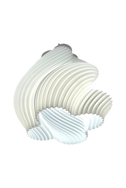 OEM Abajur modern transparent 25x25x24 cm pentru bec E27 cu 2 inele de strângere