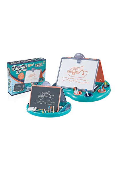 S COOL Tablă de plastic, 2 în 1, cu suport și accesorii, 49x7x41 cm - S-COOL