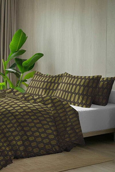 Marielouhome طقم غطاء لحاف مزدوج من قماش البيركال 100% قطن 82 خيط 208TC