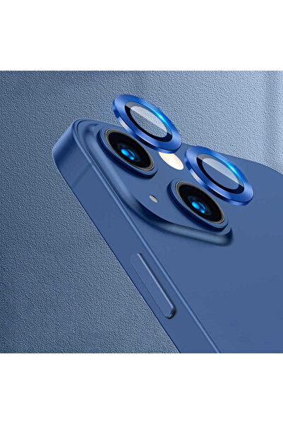 zore واقي كاميرا SENK CL-07 متوافق مع هاتف iPhone 13 Mini - أزرق داكن