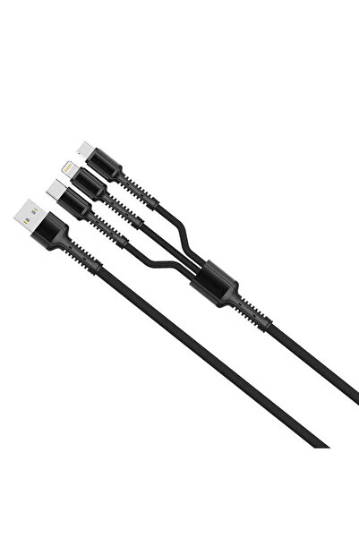 zore Red Lc93 3 in 1 USB Cable-Senk