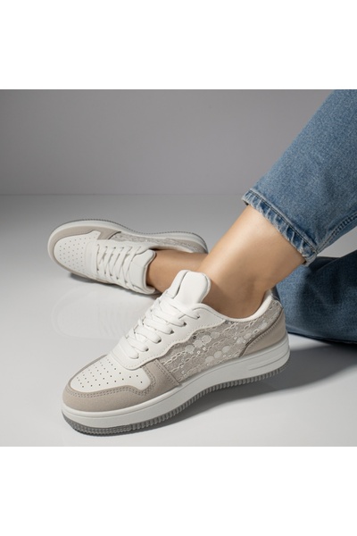 BMoD Women's white sneakers with laces MOD11859